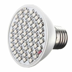 Yiokmty E27 LED Grow Lights Bulb, 10 W 60 LED Full Spectrum Plant Growing Lampu untuk Taman, Rumah Kaca, Tanaman Hidroponik dan Dalam Ruangan (20 Biru 40 Merah)-Intl