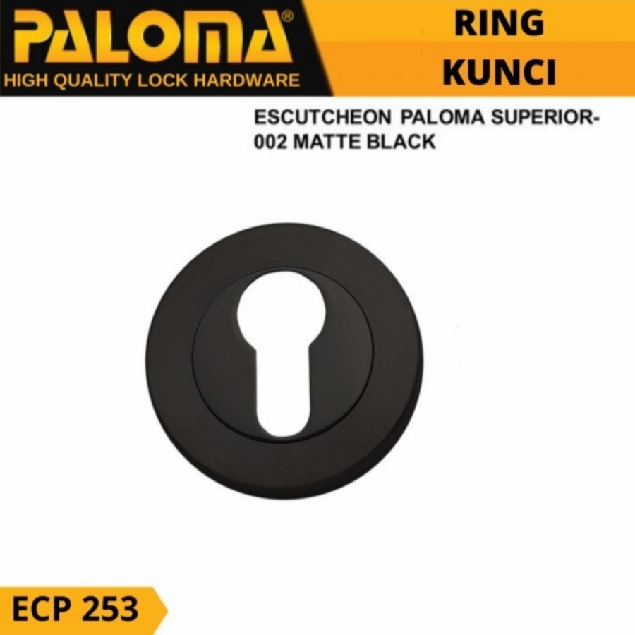 PALOMA Ring Kunci Black Matte Hitam ECP 253 ESCHUCHEON PALOMA Ring Kunci Black Matte Hitam ECP 253 ESCHUCHEON