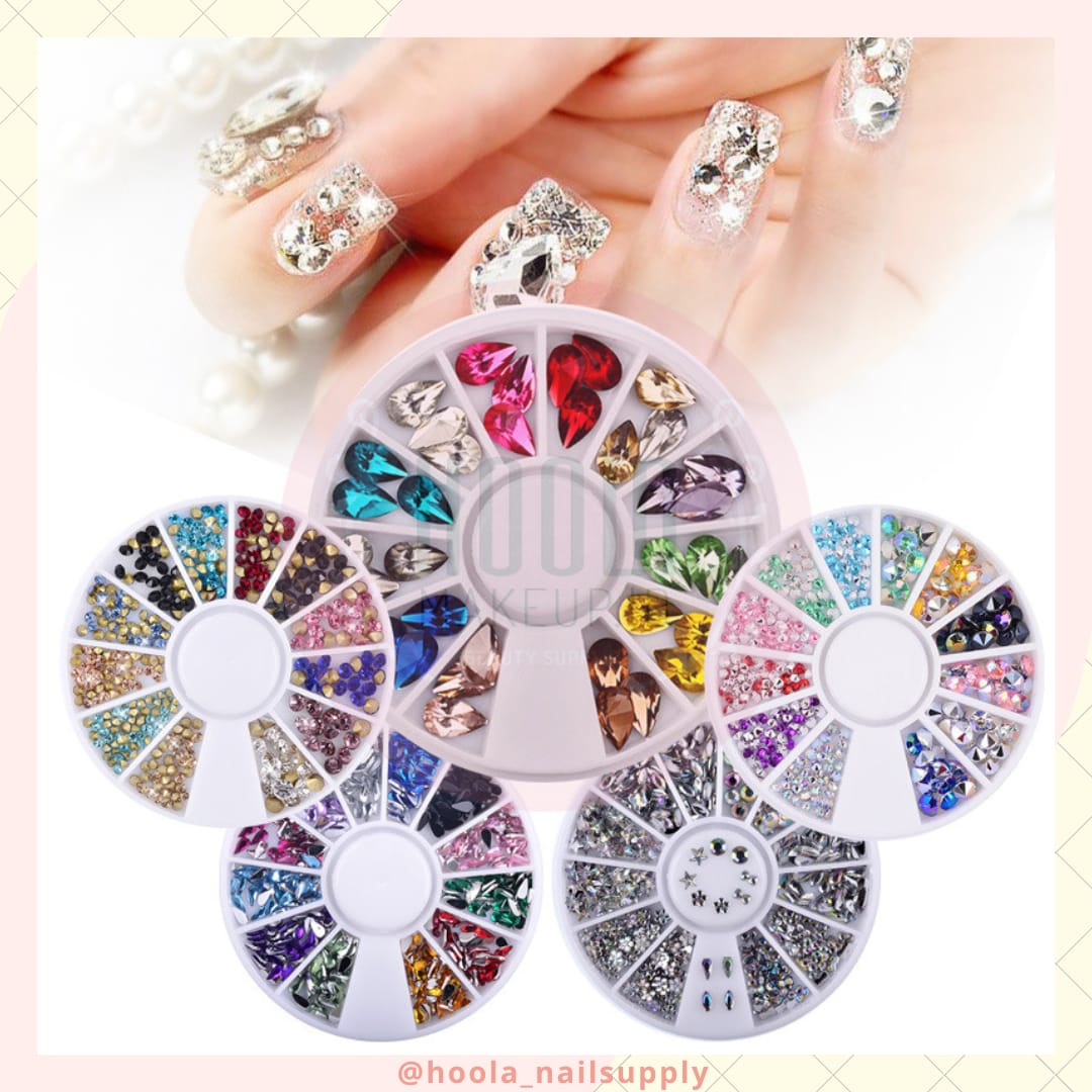 Nail Wheel nail art / Hiasan kuku 3D Nailart diamond / Aksesoris Nail