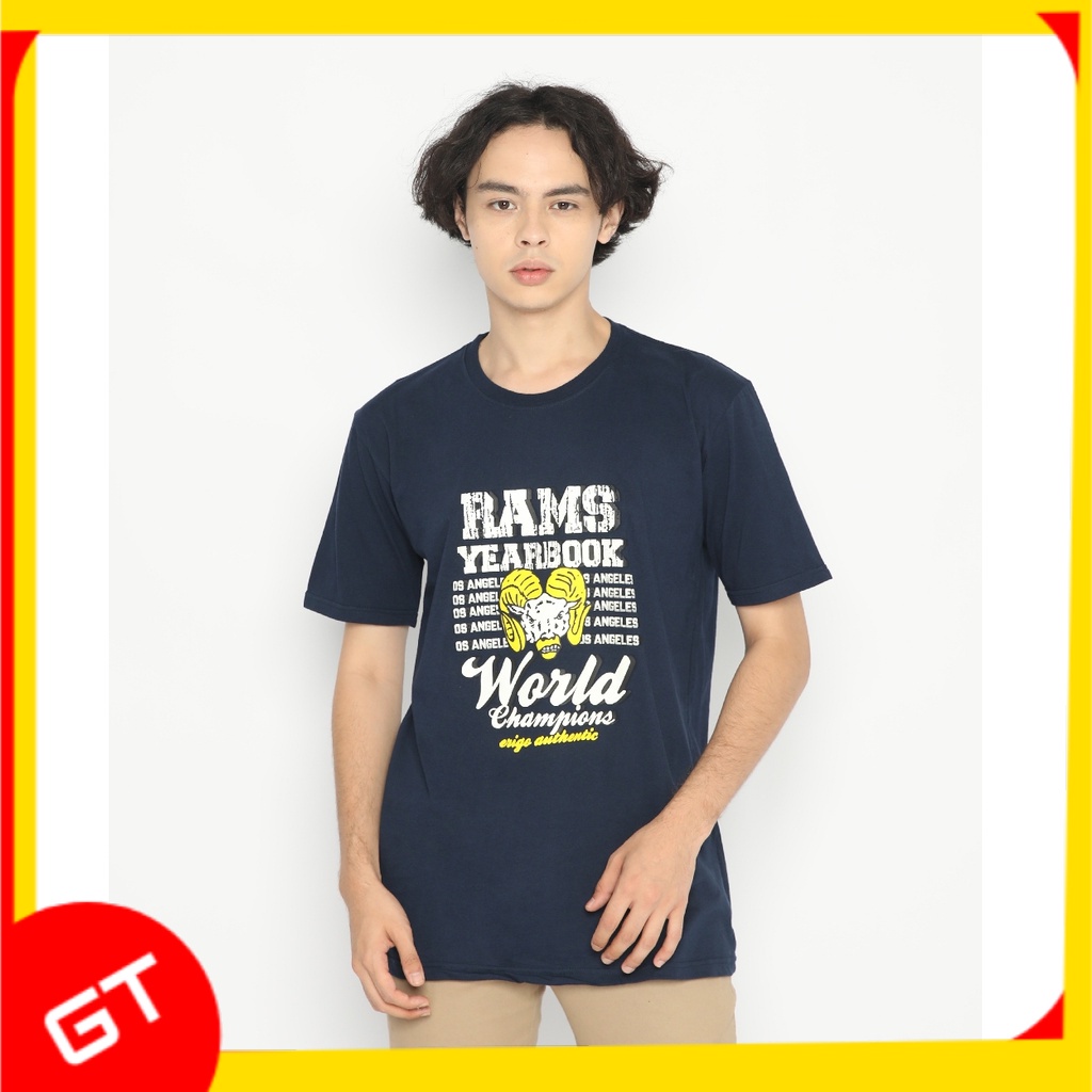 Kaos Erigo T Shirt Distro Rams Yearbook Navy Original Eo Lazada