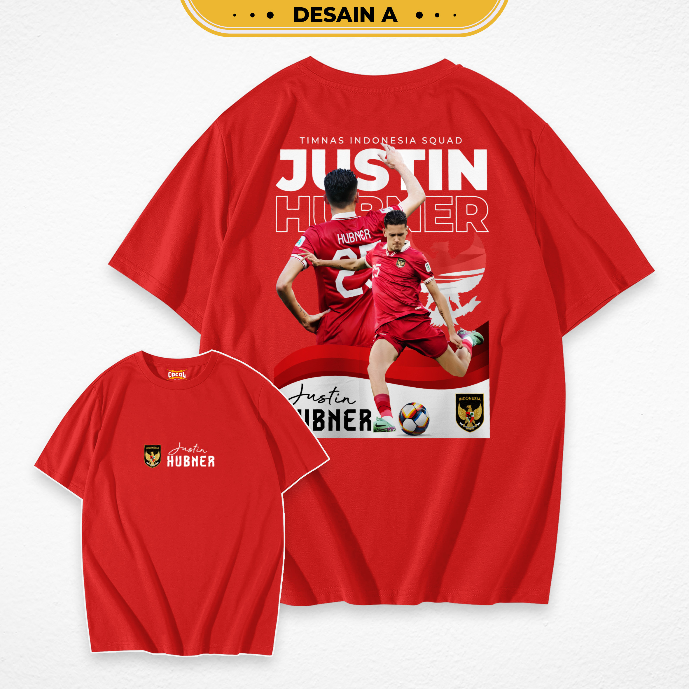 Cocol Store Kaos Timnas Squad Justin Hubner Desain Sport