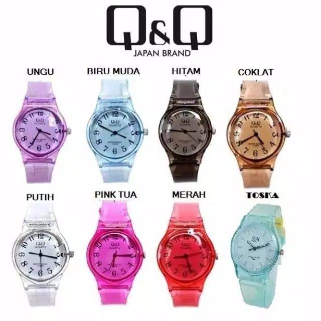 COD✅ jam tangan Q&Q JELLY transparant