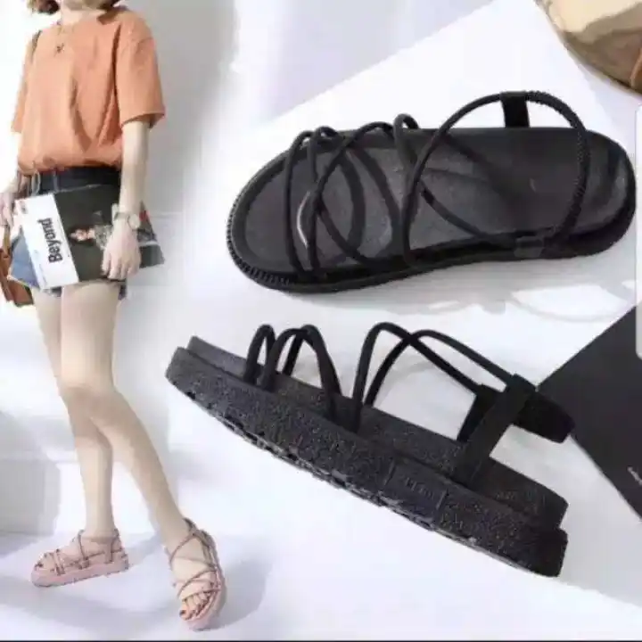 sequin flat sandals