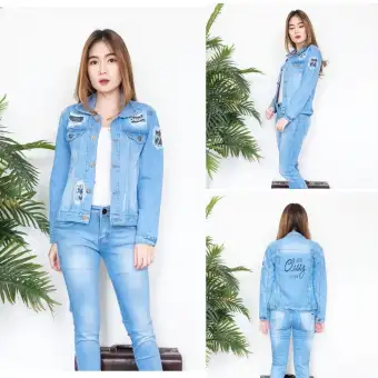 56 Foto Model Jaket Levis Wanita Terbaru HD Terbaru