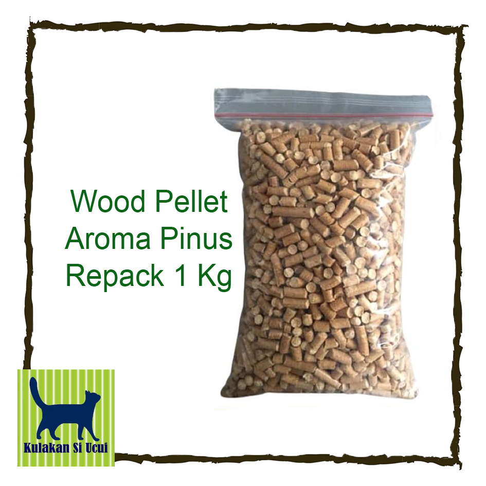 Wood Pellet Repack 1 Kg Pelet Kayu Pengganti Pasir Cat Litters Alas