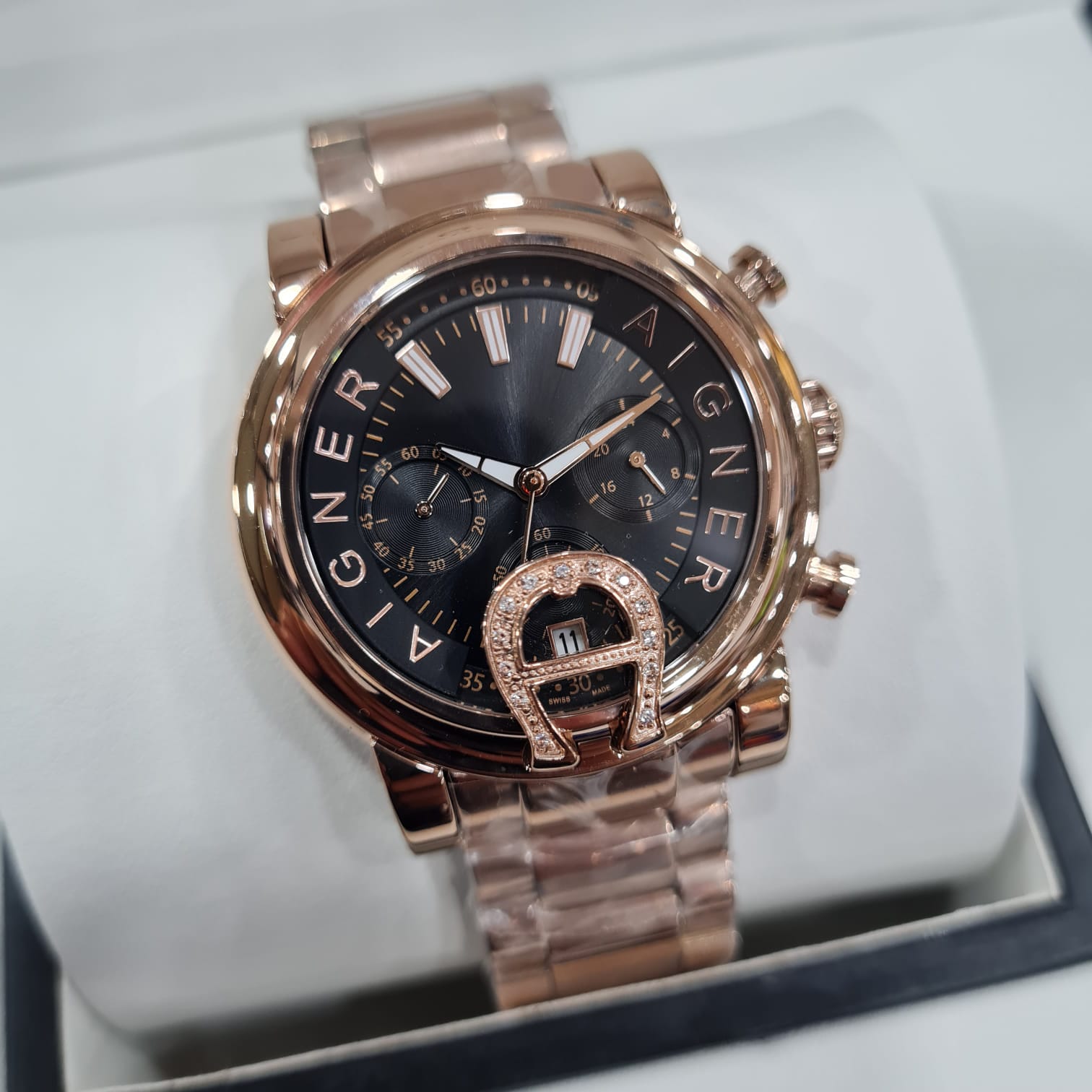 Promo] Jam Tangan Wanita Aigner A37200 Bari Donna Chronograph
