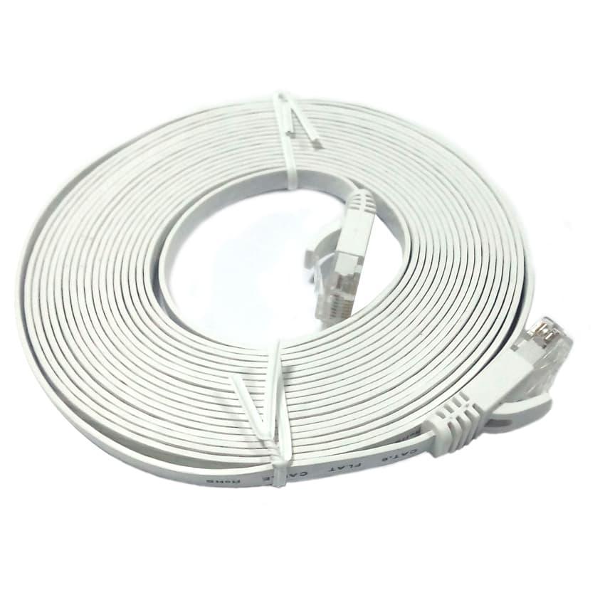 Mediatech Kabel Lan Flat 10m Cat 6 - Putih