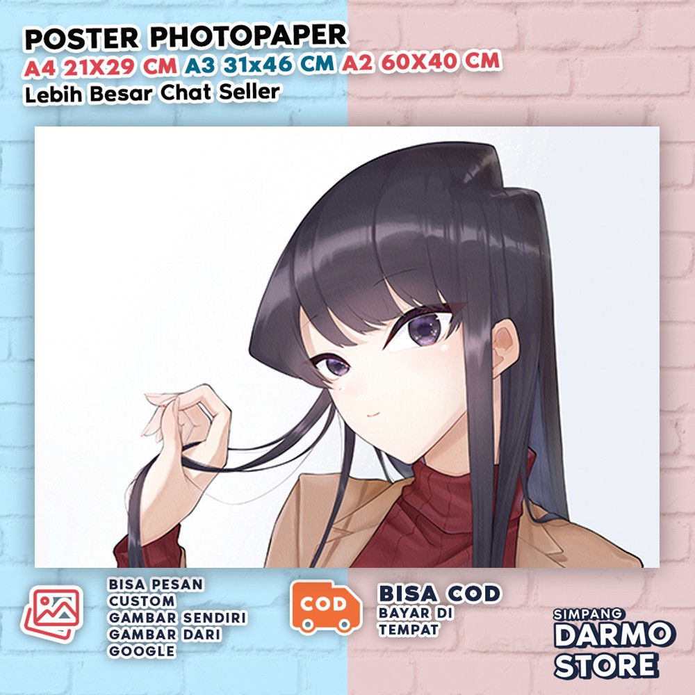 HOT Anime Manga Komi-san wa, Comyushou desu Komi Shoko Osana Najimi HD Wall  Scroll Mural Print Poster Decor Decorative Art Gifts