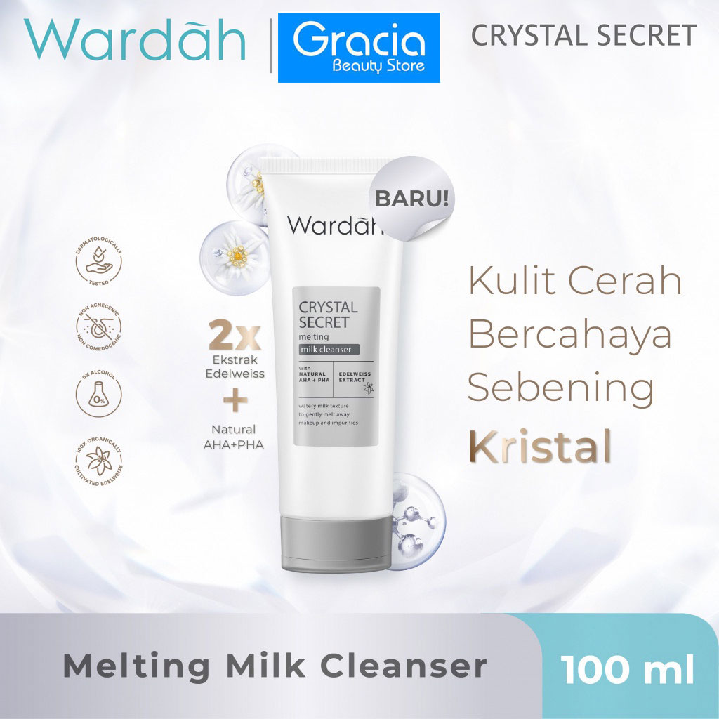 Wardah Crystal Secret Melting Milk Cleanser 100 ml Lazada Indonesia