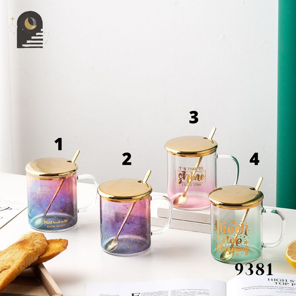 Gelas Kaca Transparan Aesthetic Lucu Gelas Anak Gelas Cantik Mug ...