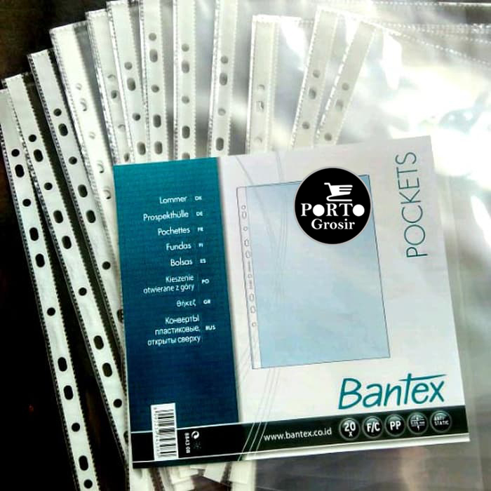 Bantex Pockets F4 Per Pak Isi 20 Map Plastik Tempat Menyimpan File