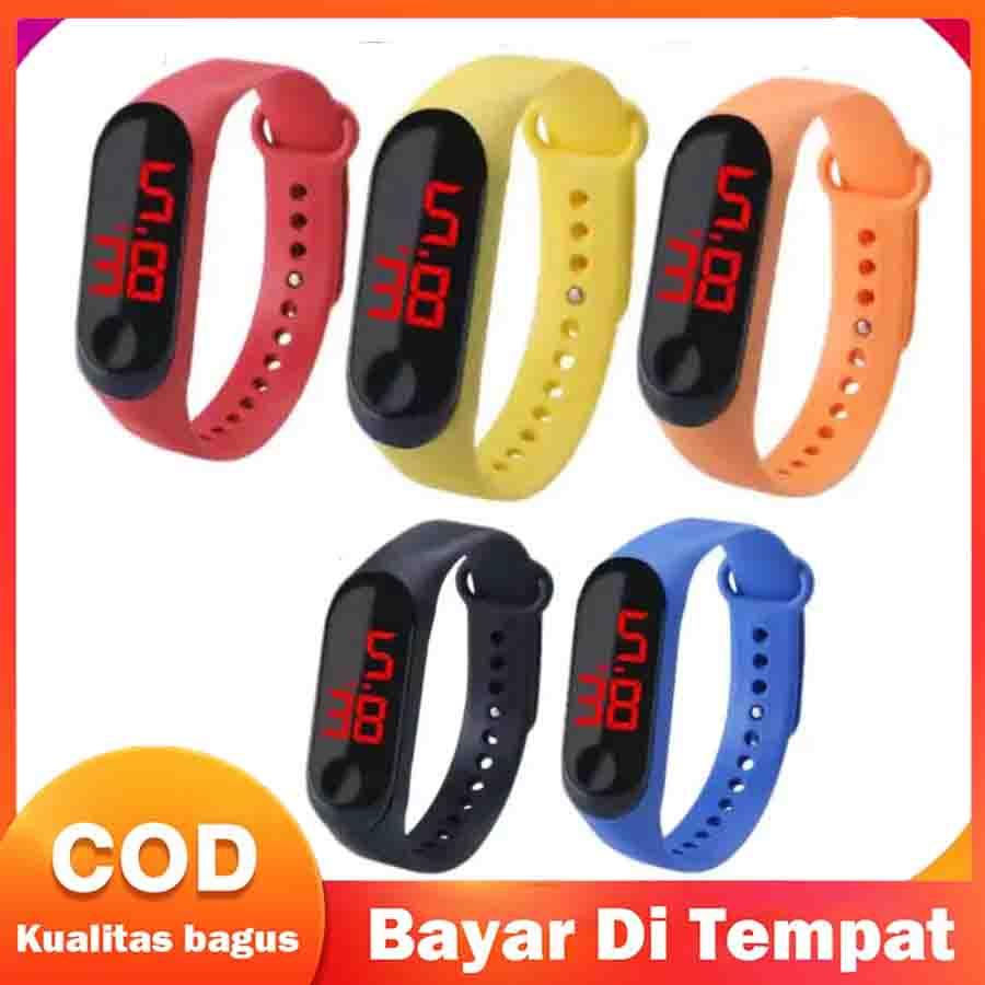 BAYAR DI TEMPAT - JAM TANGAN LED DIGITAL WATCH BAND MIRIP MIBAND XIAOMI