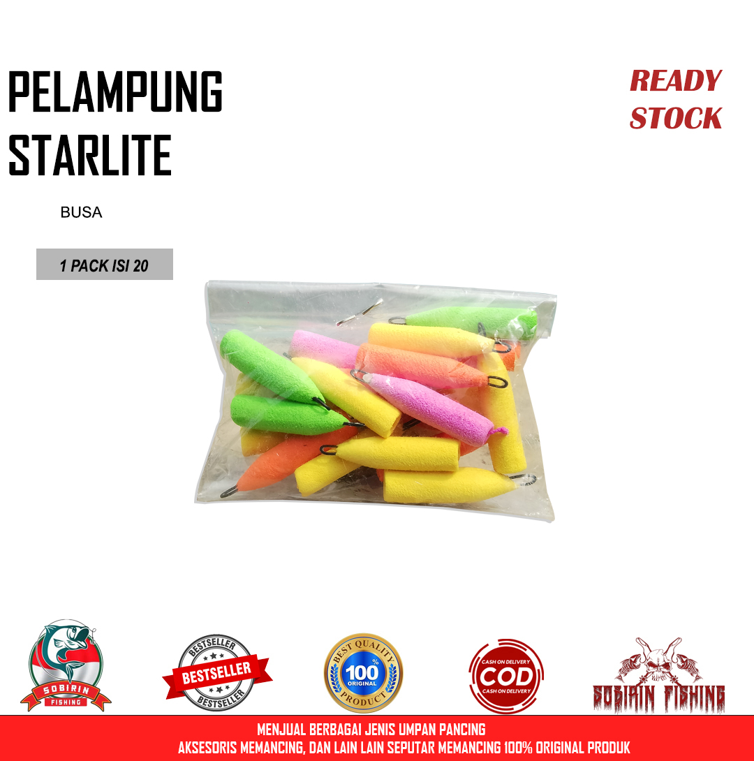 Jual Pelampung pancing Starlite busa 1 pack isi 20 - Kota Tangerang Selatan  - Sobirin Fishing