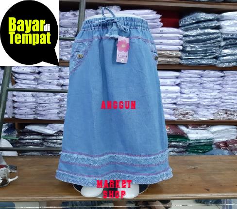 Rok Jeans Anak Perempuan Anggun 7-12 Tahun