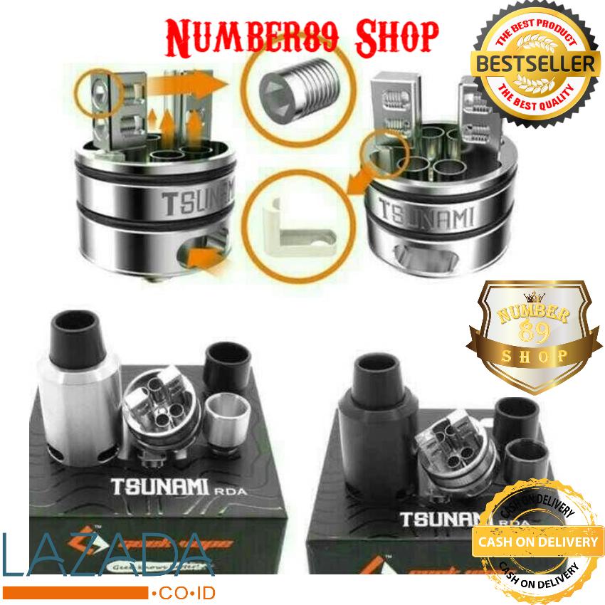 Tsunami RDA 22mm Atomizer Authentic Steel Vapor Rokok Elektrik - Tank Vape For Pico, Subox, Vgod, Ijust, Tesla_Number89 Shop Tsunami RDA 22mm Atomizer Authentic Steel Vapor Rokok Elektrik - Tank Vape For Pico, Subox, Vgod, Ijust, Tesla_Number89 Shop