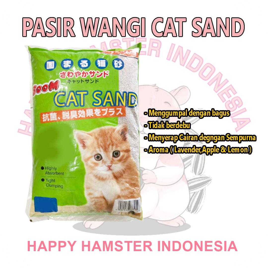 BOOM CAT SAND / cat sand / Cat Litter / Pasir kucing gumpal wangi 1kg