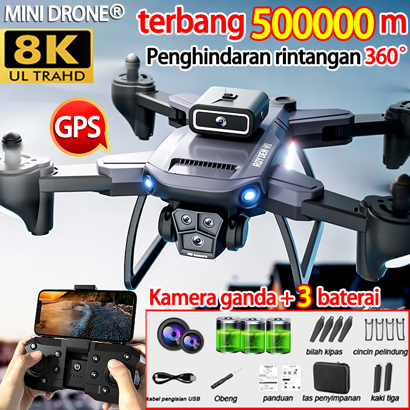 Remote control 500000m KKRC drone kamera jarak jauh E88 PRO 8K Kamera