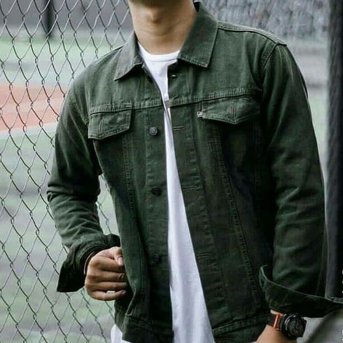 jaket denim army