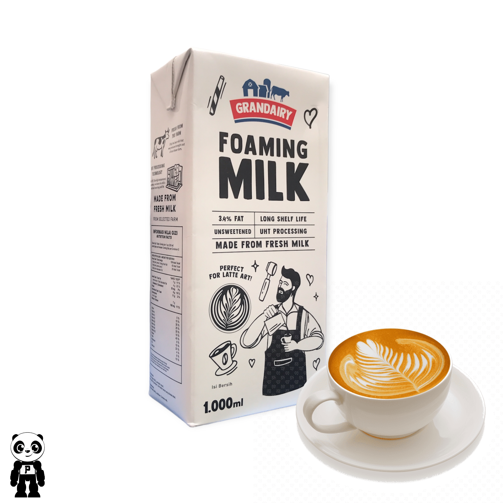 Grandairy Foaming Milk 1 Liter Susu Foaming UHT Lazada Indonesia