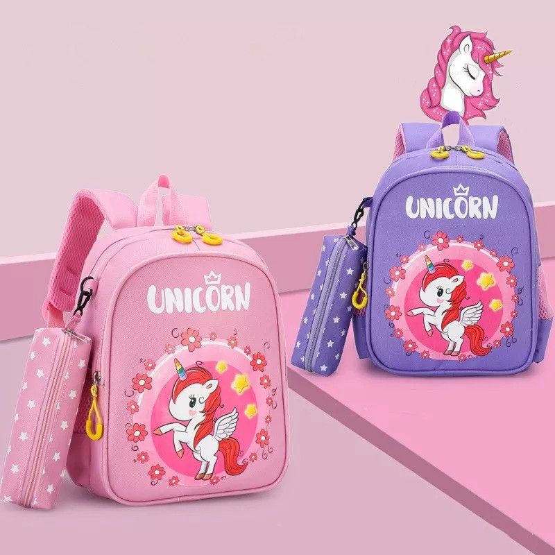Lazada Indonesia - Tas Ransel Anak Perempuan Sekolah TK/SD 2in1 Unicorn Kartun Disney Tas Sekolah Anak Perempuan  ransel anak tk ransel anak sd ransel anak smp ransel anak sekolah