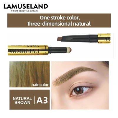 LOOKME 1pcs Double-Head Fine Eyebrow Pencil Natural Long-Lasting Waterproof And Sweat-Proof Eyebrow Pencil Eyebrow Pen