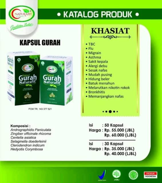 Kapsul Gurah Naturafit Original Lazada Indonesia