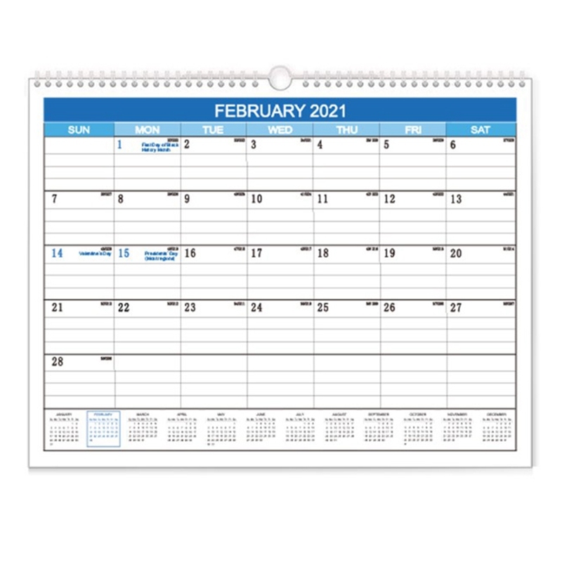 Academic Wall Calendar 2020-2021 Hanging Monthly Calendar for Planning and Organizing Home or Office, for School
