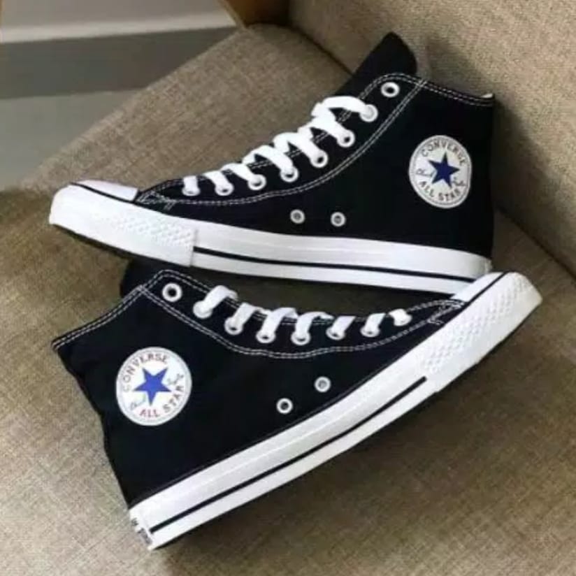SEPATU SNEAKERS CASUAL PRIA WANITA CONVERSE_20 ALL STAR CLASSIC HITAM HIGHT TERMURAH