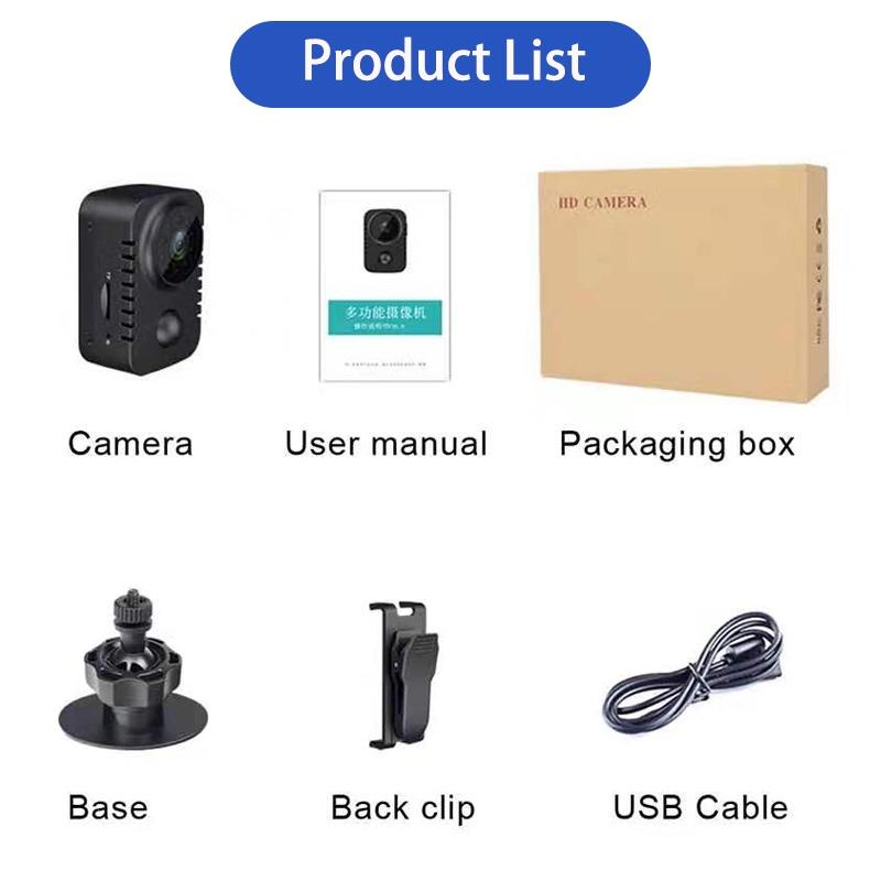 Mini Spy Camera HD 1080P Night Vision Pengisian Kamera Pengintai Video