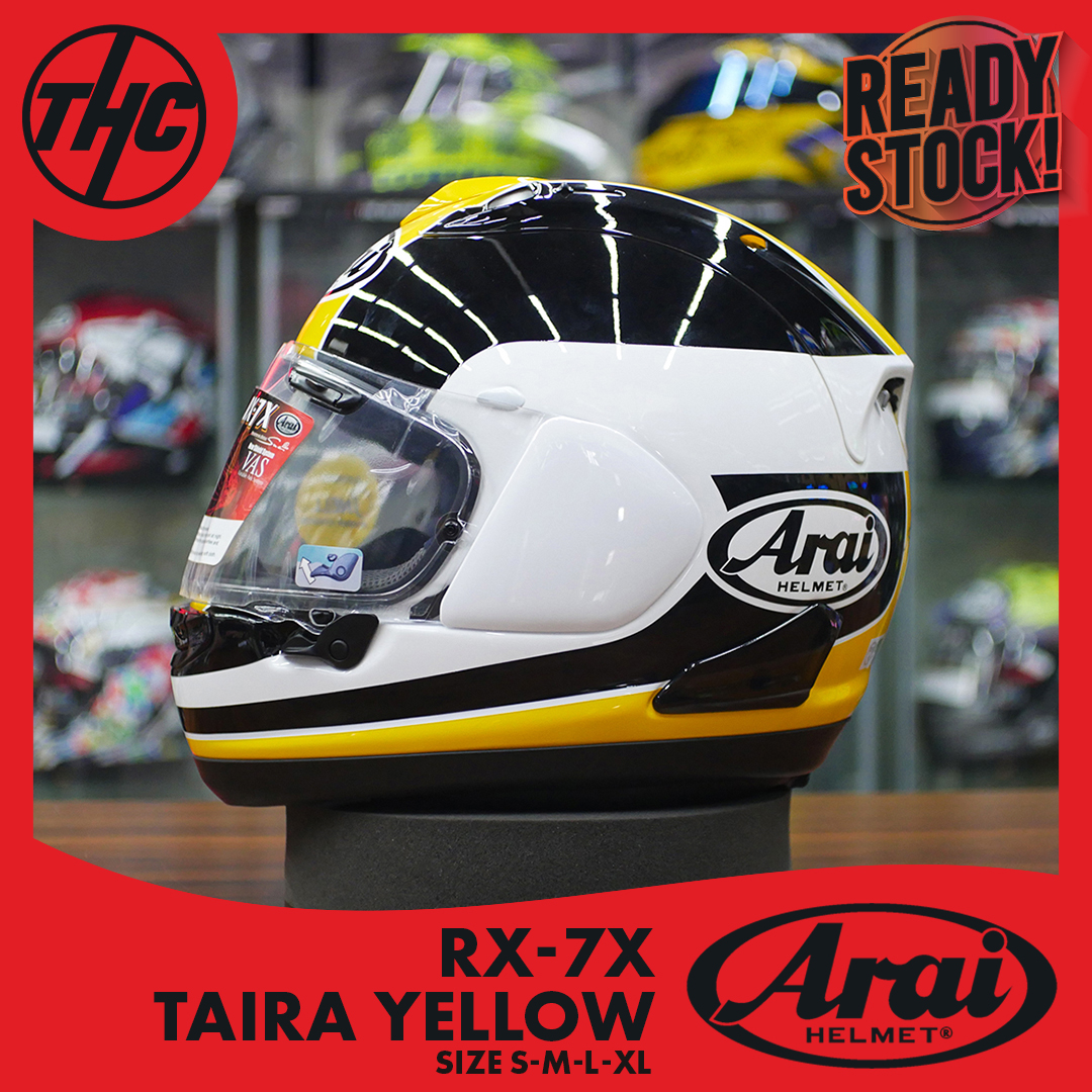 Arai RX-7X TAIRA タイラYELLOW 直筆サイン入り 平忠彦（RX-7X