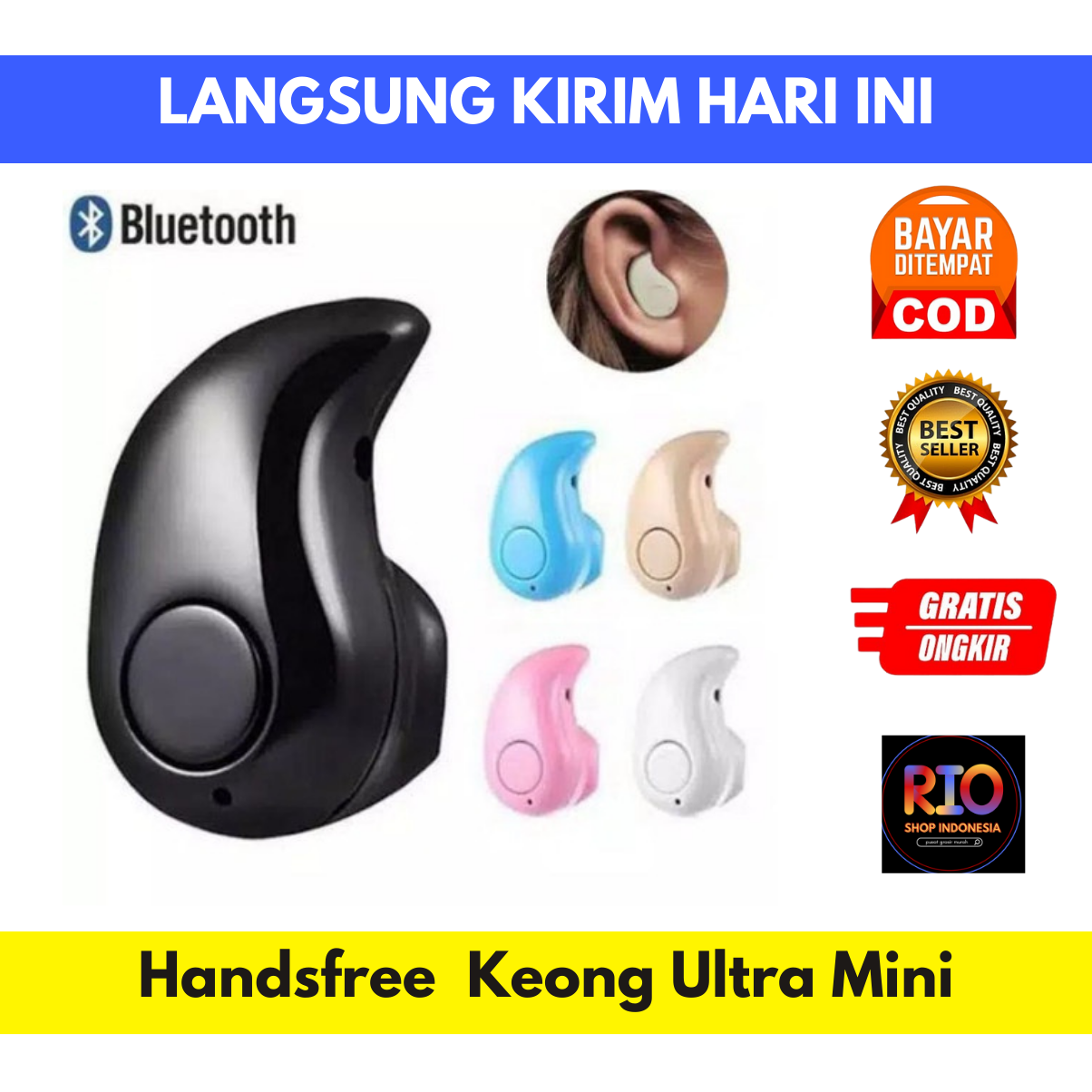 TWS Mini Keong Bluetooth 4.1 Earbuds S-530
