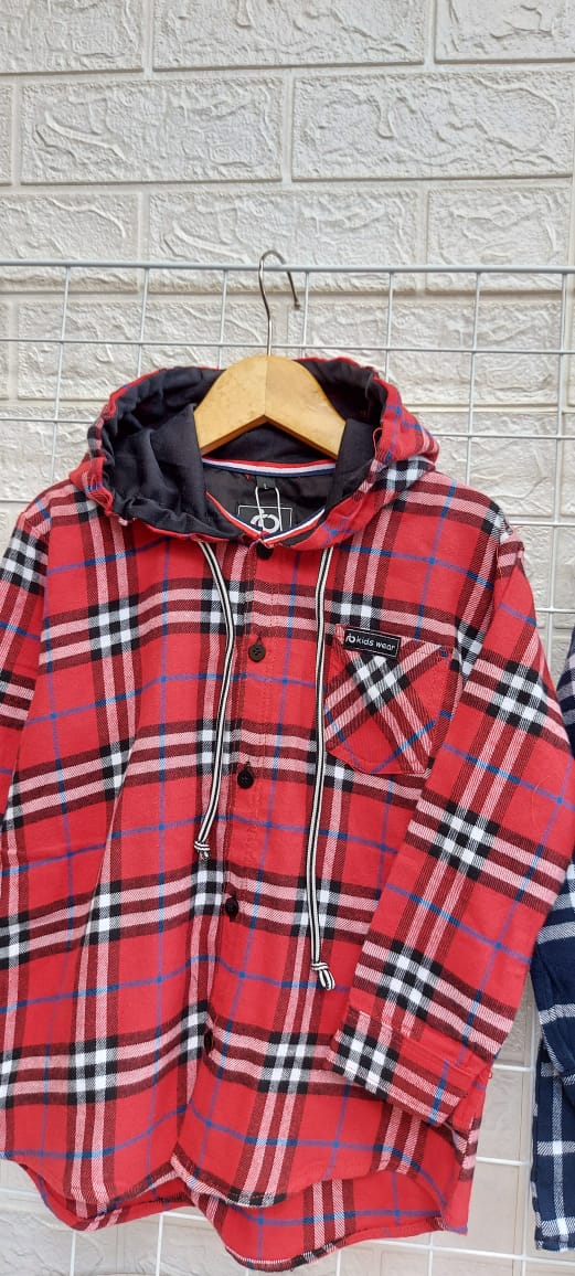 KEMEJA FLANEL HOODIE/HOODIE FLANEL ANAK 