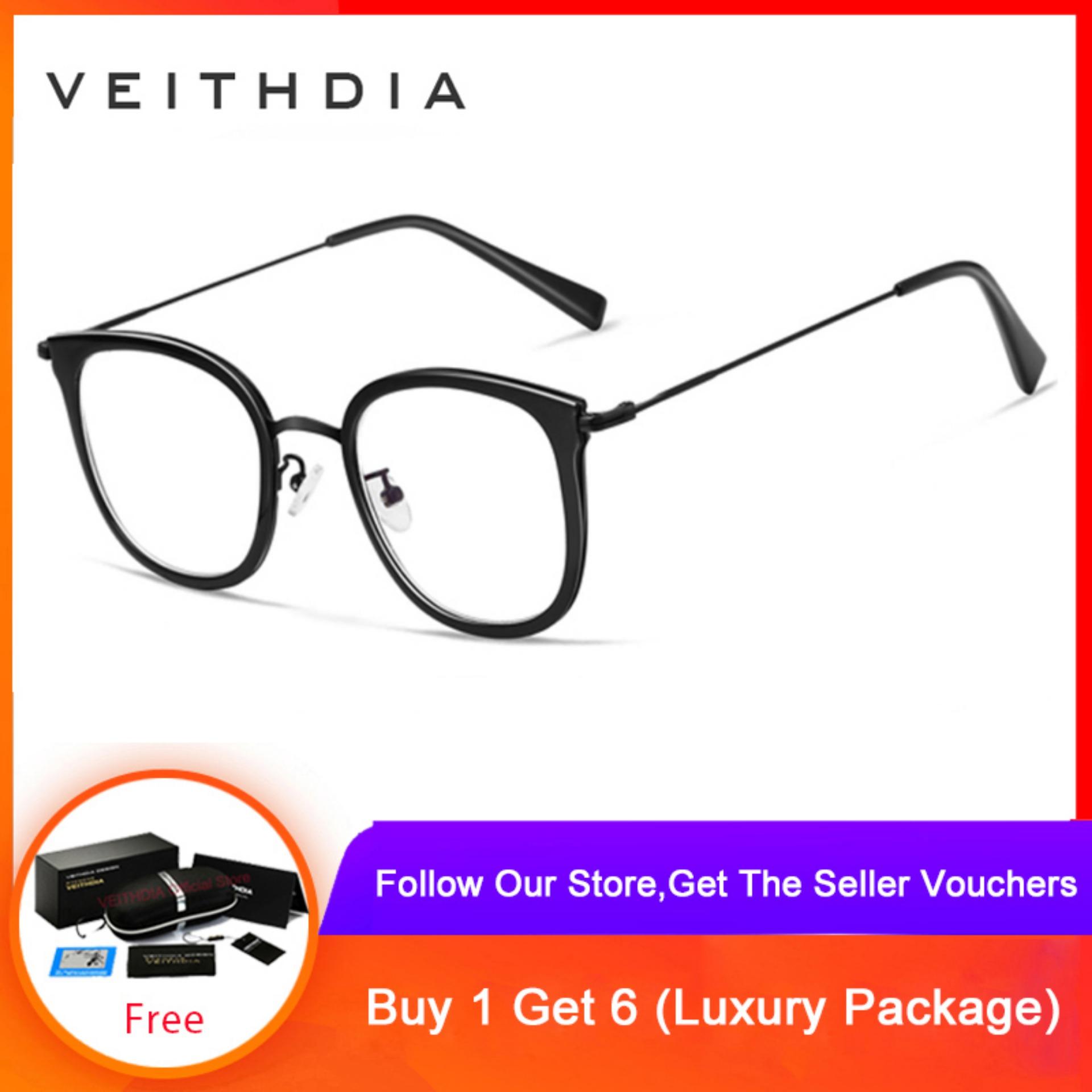 COD+ Pengiriman Gratis VEITHDIA Unisex Fashion Antik Optik Bingkai Kacamata Wanita/Pria 1232