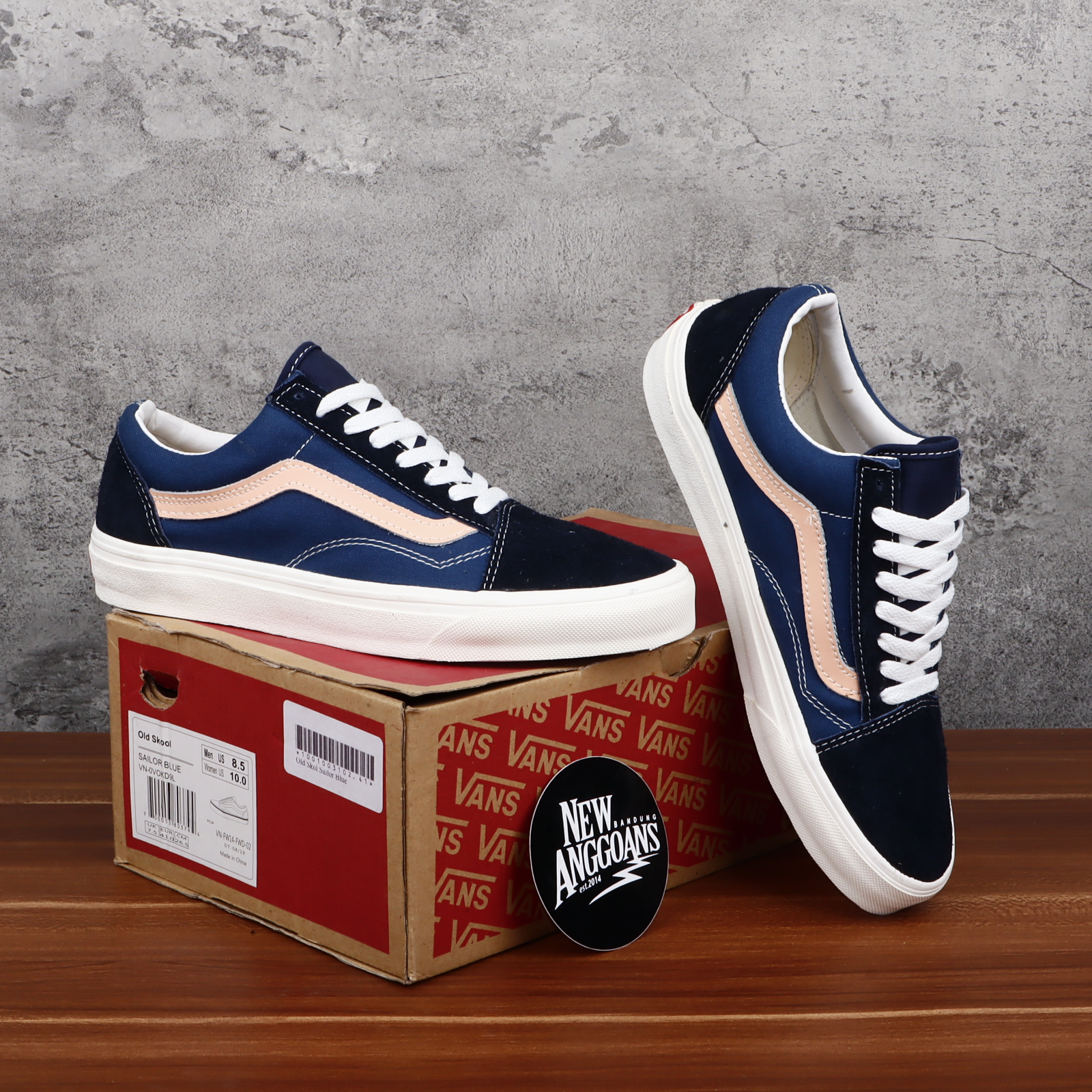 vans old skool blue reflector suede