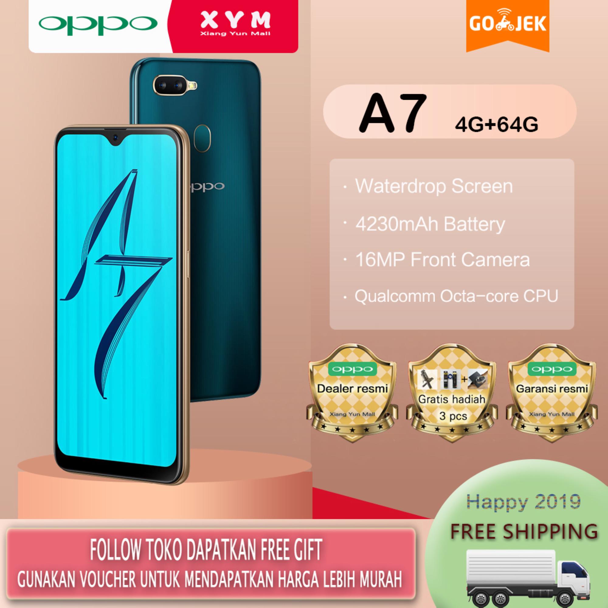 OPPO A7 - 4GB/64GB Waterdrop Screen 4230mAh Battery Gratis Ongkir Garansi resmi
