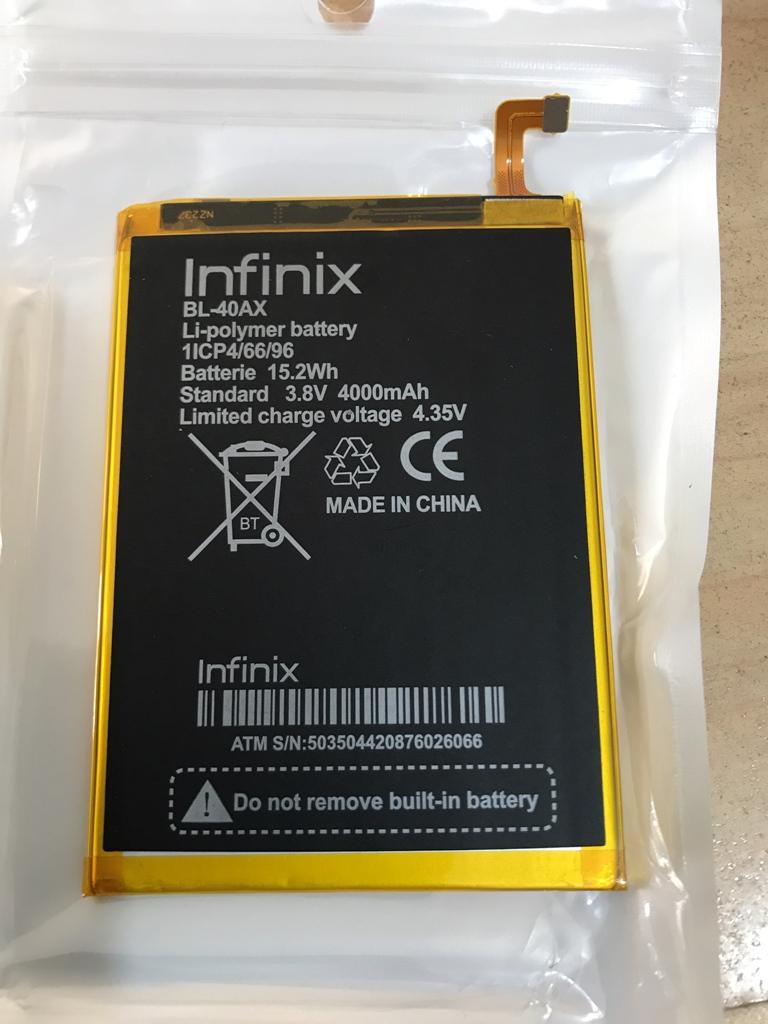 WARNA HITAM - Infinix Hot Note 1 Note1 X551 . BL-40AX - ORIGINAL Baterai Batrai Batre Battre Batery Battery Batere