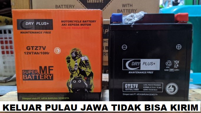 AKI MOTOR NMAX AKI KERING DRY PLUS GTZ7V 12 VOLT 7 AMPERE AKI STANDAR