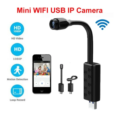 YQi HD 1080P Mini Wifi USB Camera Real-time Surveillance IP Camera Motion Detection Mini Camera Remote Monitoring Support Up To 128G