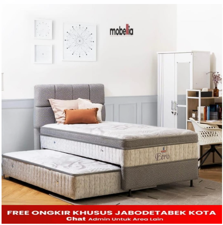 Tempat Tidur Spring Bed Set 2 in1 Ranjang Sorong Ukuran 120 x 200 cm