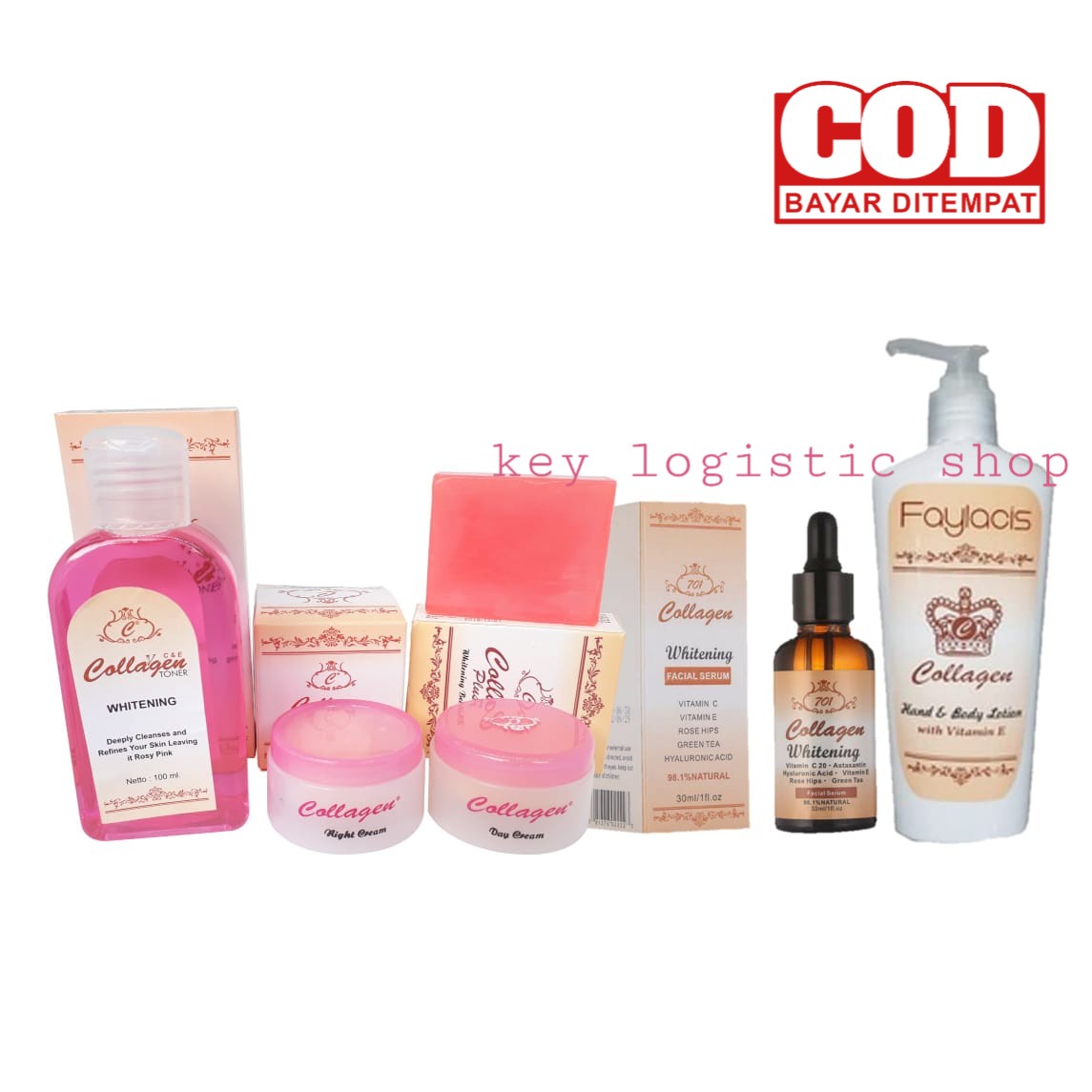 Paket Super Cream Collagen Terbaik Paket Cream Collagen Terlaris 5 In 1 Cream Sabun Toner Serum Lotion Lazada Indonesia