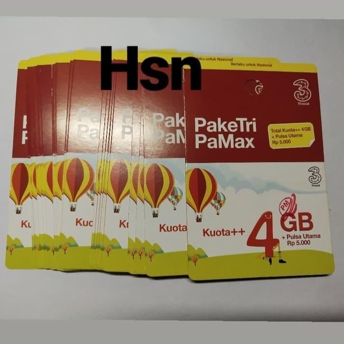 Isi ulang Tri Pamax 4GB DAN PULSA 5000 24 JAM NASIONAL