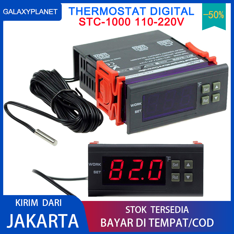 (Dikirim Dari Jakarta) Thermostat Hygrostat Digital STC-1000 Thermostat