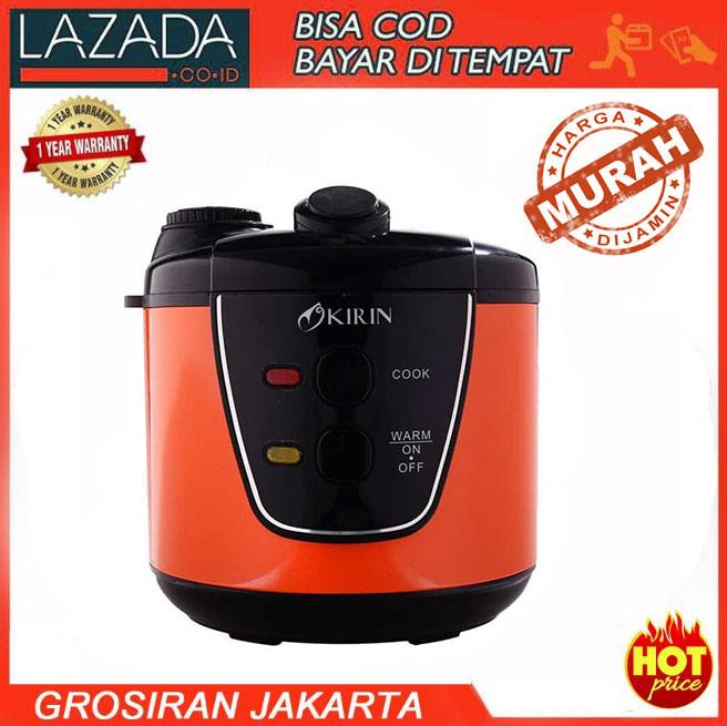 KIRIN KRC 389 Rice Cooker 2 liter Panci Luar Dalam Stenlies - ORANGE