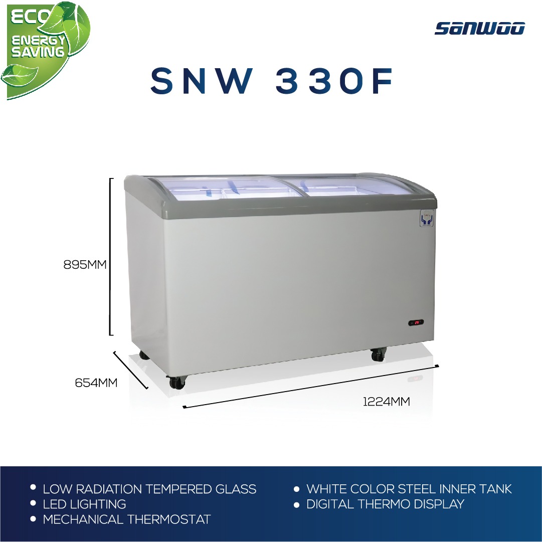 Freezer Sanwoo SNW 330F Curved Lazada Indonesia