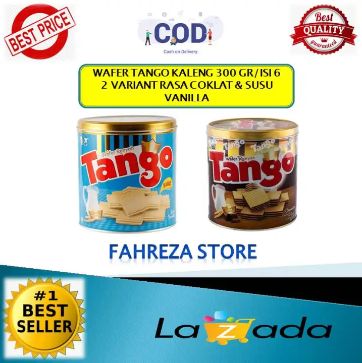 Wafer Tango 300 Gr 1 Dus Isi 6 Kaleng 2 Variant Rasa Coklat Susu Vanilla Fahrezastore Lazada Indonesia