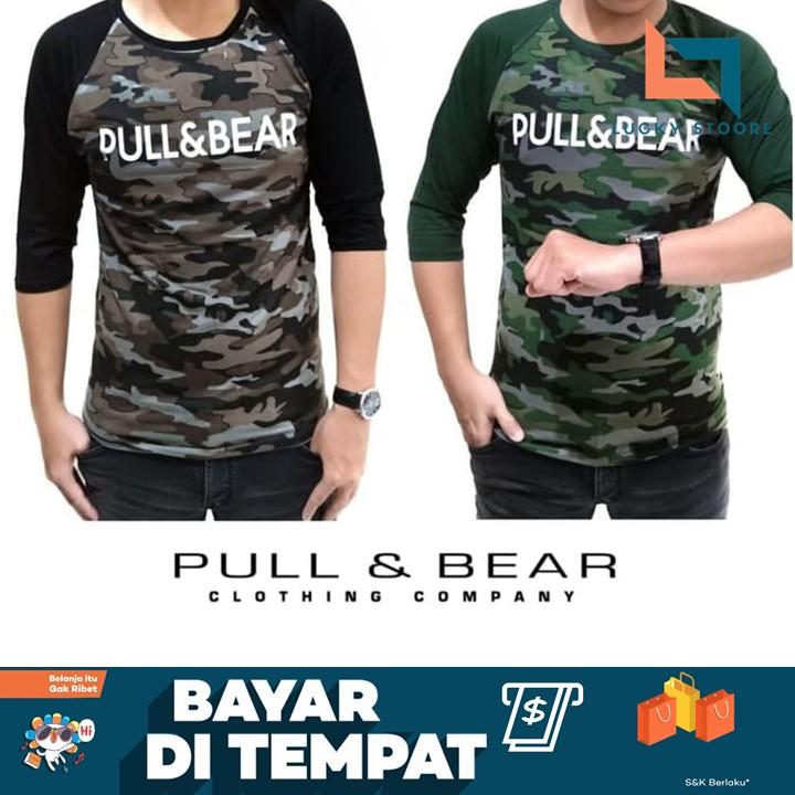 Lucky Stoore - Baju kaos RAGLAN ARMY PB Pull Bear army camo Loreng baju tentara