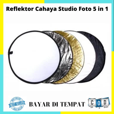 COD - TaffSTUDIO Reflektor Cahaya Studio Foto 5 in 1 - CL-RT50 - Black / Cermin Studio Foto