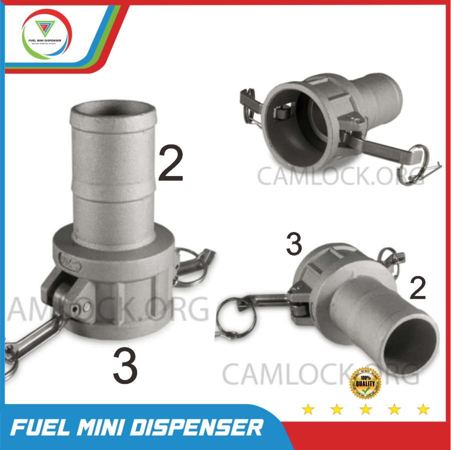Camlock Aluminium Kombinasi C3020 Reducer Camlock Type C Ukuran 3