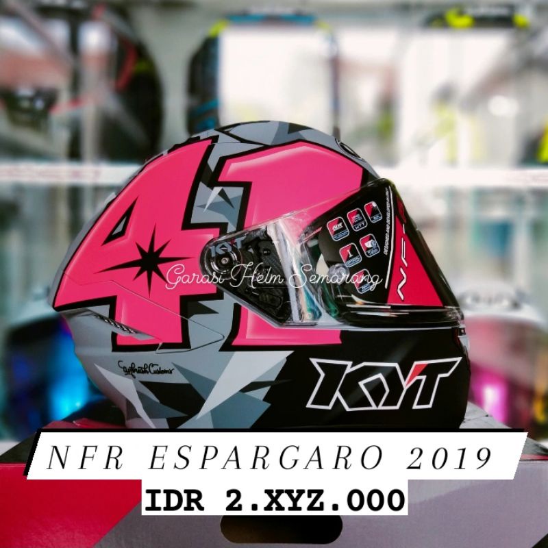 Pink Nfr Espargaro Nfr Kyt Espargaro Pink HELM FULL FACE KYT NFR
