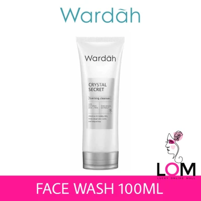 Wardah White Secret Facial Wash with AHA/Crystal Secret Foaming Cleanser 100ml